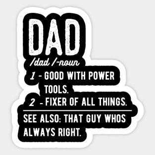 Dad Definition fathers day gift funny Sticker